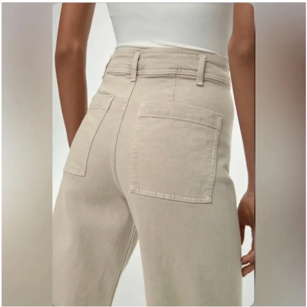 ZARA THE HIGH RISE MARINE STRAIGHT JEANS Size 4 - Picture 3 of 7
